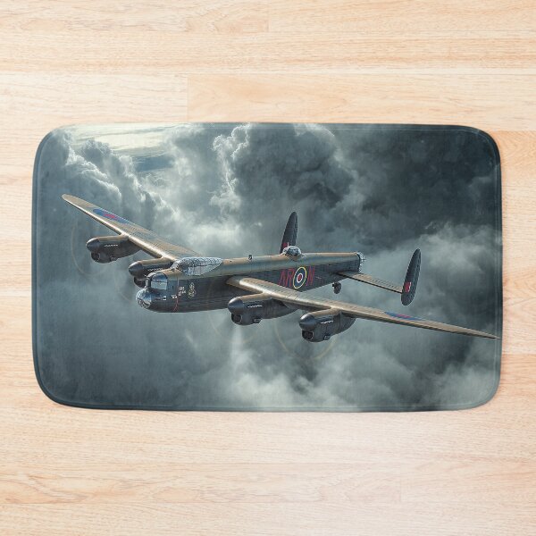 Item preview, Lancaster Heavy Bomber Navigating Rolling Storm Clouds in Heavy Weather designed and sold by Skyframe Aviation.