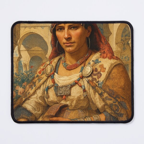 Item preview, Algerian Orientalist Woman – Traditional North African Art Print designed and sold by NorthernDk_art .
