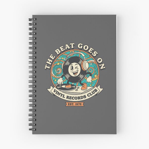 Item preview, The Beat Goes On Vinyl Records Club - Retro Music Mascot designed and sold by AwesomeBeyondLimits.
