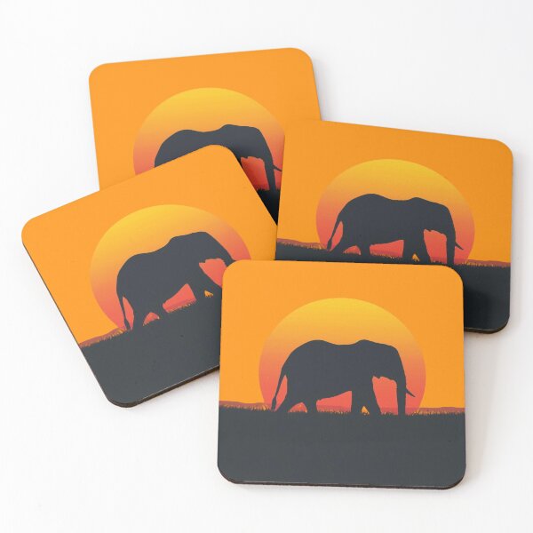Item preview, Majestic Sunset Elephant – Symbolic Strength Silhouette designed and sold by SavannaStrikes.