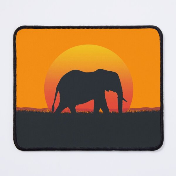 Item preview, Majestic Sunset Elephant – Symbolic Strength Silhouette designed and sold by SavannaStrikes.