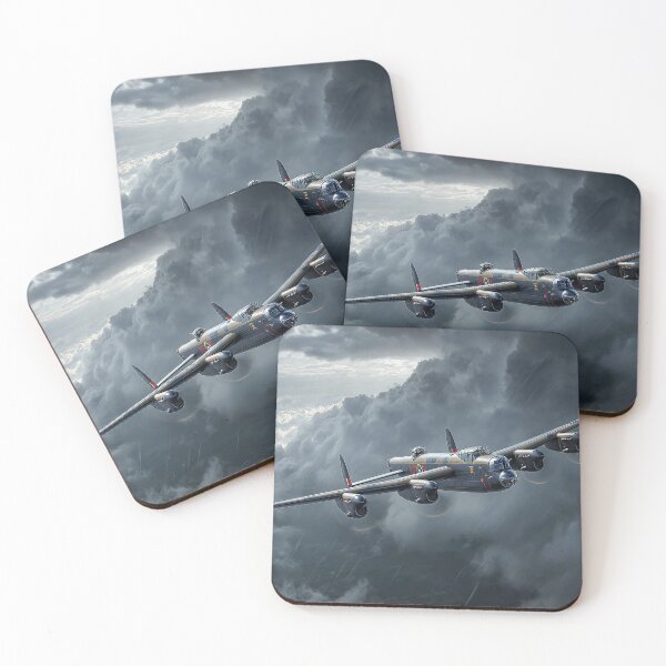 Item preview, Classic Lancaster Aircraft Battling Rain Clouds in the Heart of the Storm designed and sold by Skyframe Aviation.