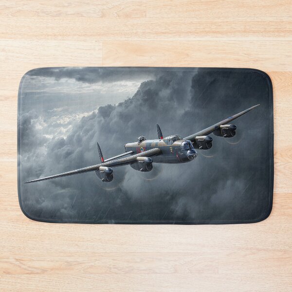 Item preview, Classic Lancaster Aircraft Battling Rain Clouds in the Heart of the Storm designed and sold by Skyframe Aviation.