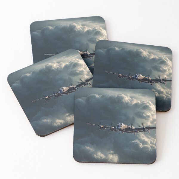 Item preview, Historic Lancaster Gliding Across Cloud Bursts in Low Light designed and sold by Skyframe Aviation.