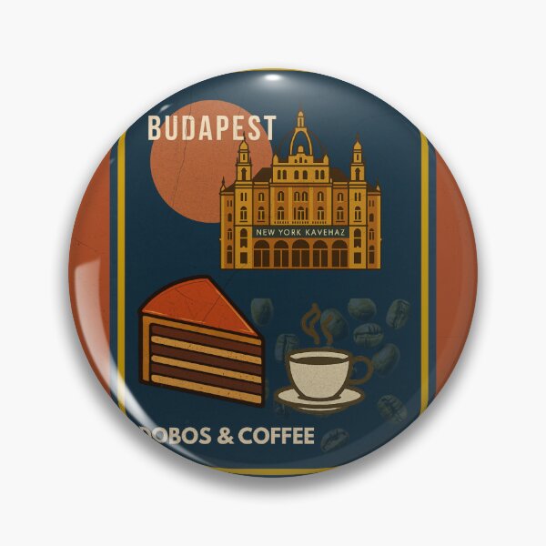 Item preview, Budapest Urban Gastro – Dobos Cake & Coffee Art Deco Poster designed and sold by IdolejaArt.
