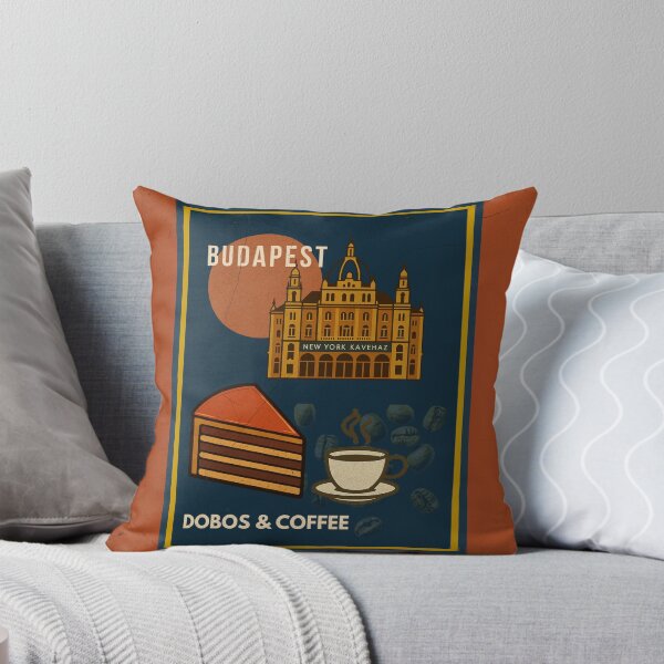 Item preview, Budapest Urban Gastro – Dobos Cake & Coffee Art Deco Poster designed and sold by IdolejaArt.