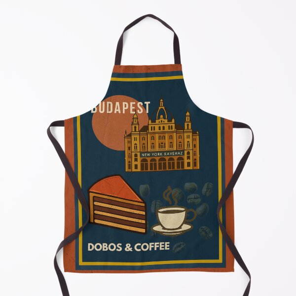 Item preview, Budapest Urban Gastro – Dobos Cake & Coffee Art Deco Poster designed and sold by IdolejaArt.