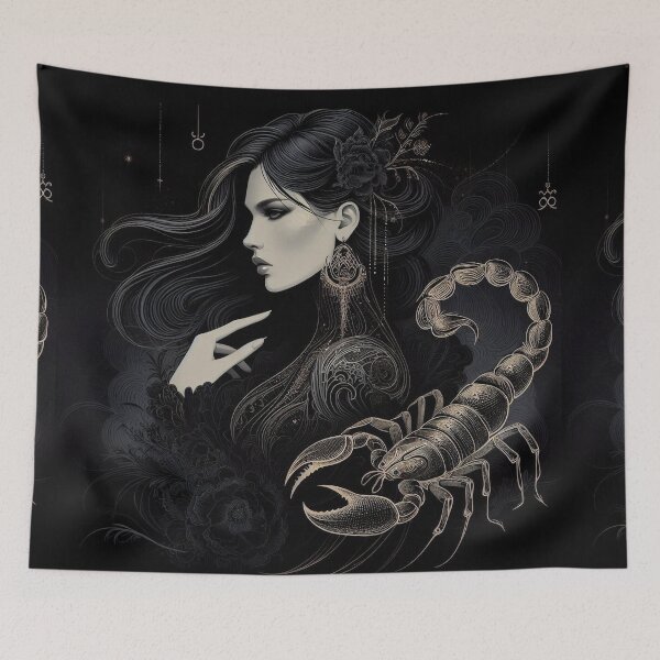 Item preview, Scorpio – Dark Realistic Zodiac Illustration designed and sold by Roberta Calabrese.