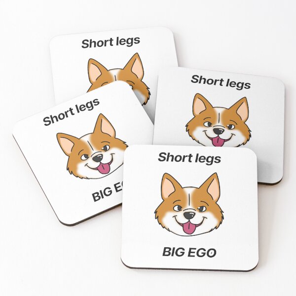 Item preview, Funny Corgi - "Short legs, big ego" - funny dog cartoon design designed and sold by Crack-in-Colors.