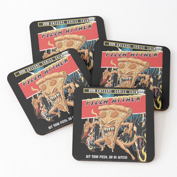 Item preview, Pizza Attack Awesome Comics Crew - Eat Your Pizza, Or Be Eaten! designed and sold by AwesomeBeyondLimits.