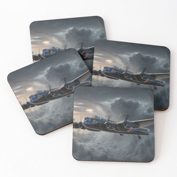 Item preview, Wartime Lancaster Rising Above Dark Skies Over England designed and sold by Skyframe Aviation.