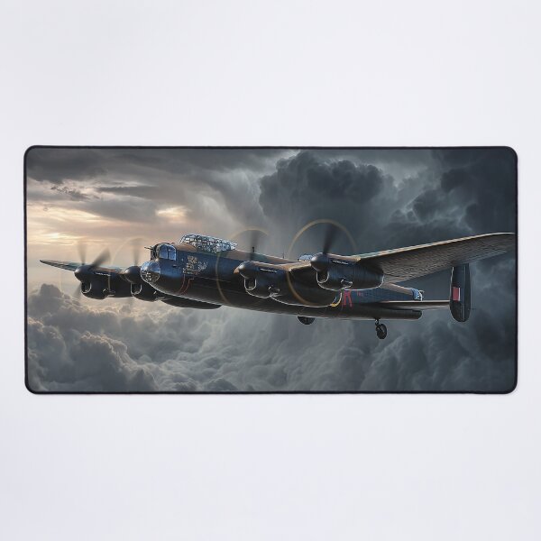 Item preview, Wartime Lancaster Rising Above Dark Skies Over England designed and sold by Skyframe Aviation.