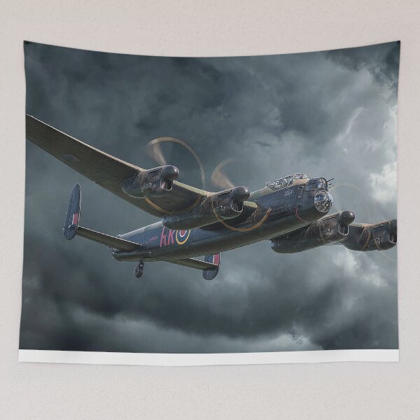 Item preview, Legendary Lancaster Crossing Rain Filled Skies in the Heart of the Storm designed and sold by Skyframe Aviation.
