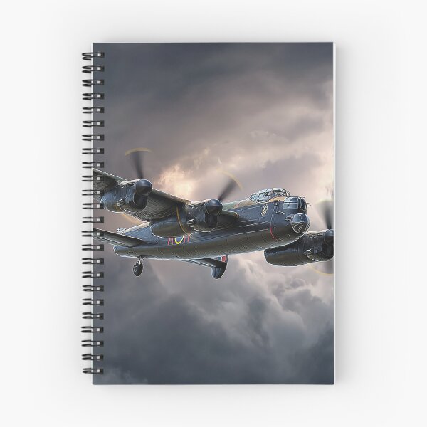 Item preview, Avro Lancaster Flying Through Low Clouds Above the Countryside designed and sold by Skyframe Aviation.