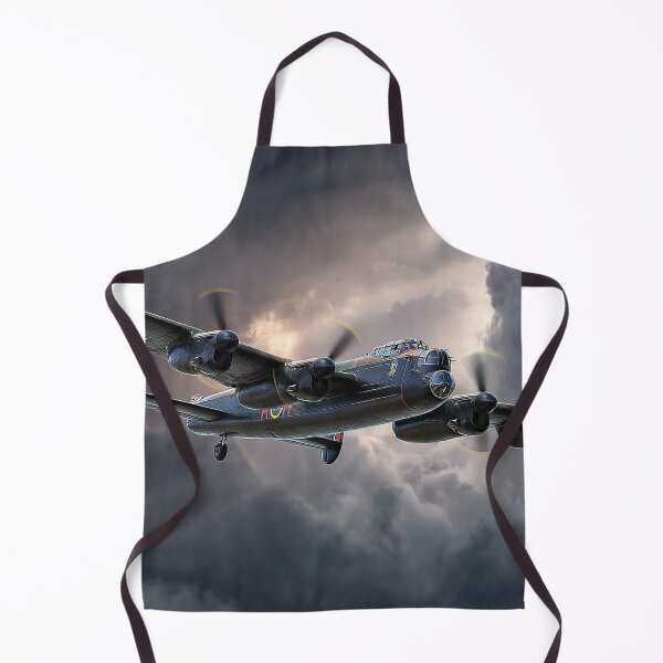 Item preview, Avro Lancaster Flying Through Low Clouds Above the Countryside designed and sold by Skyframe Aviation.
