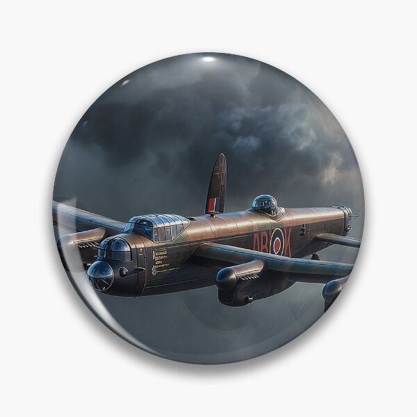 Item preview, The Lancaster Bomber Soaring Through Ominous Skies Amid Lightning Flashes designed and sold by Skyframe Aviation.