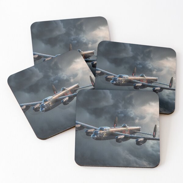 Item preview, The Lancaster Bomber Soaring Through Ominous Skies Amid Lightning Flashes designed and sold by Skyframe Aviation.