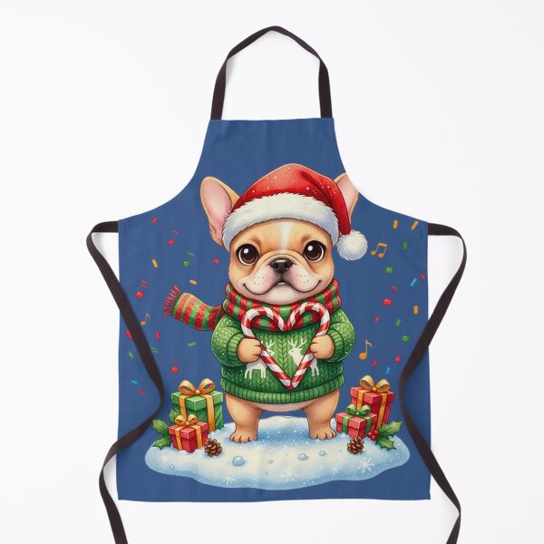 Item preview, Cute Christmas Frenchie | Adorable French Bulldog with Heart Candy Canes designed and sold by E-SarnEdge.