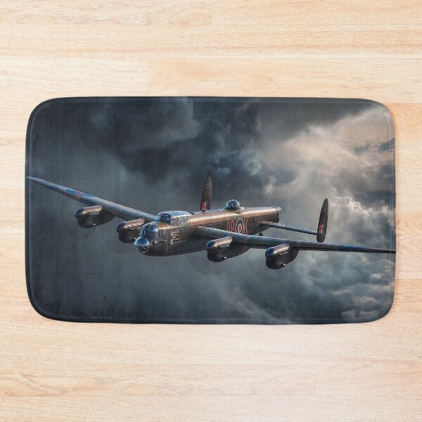 Item preview, The Lancaster Bomber Soaring Through Ominous Skies Amid Lightning Flashes designed and sold by Skyframe Aviation.