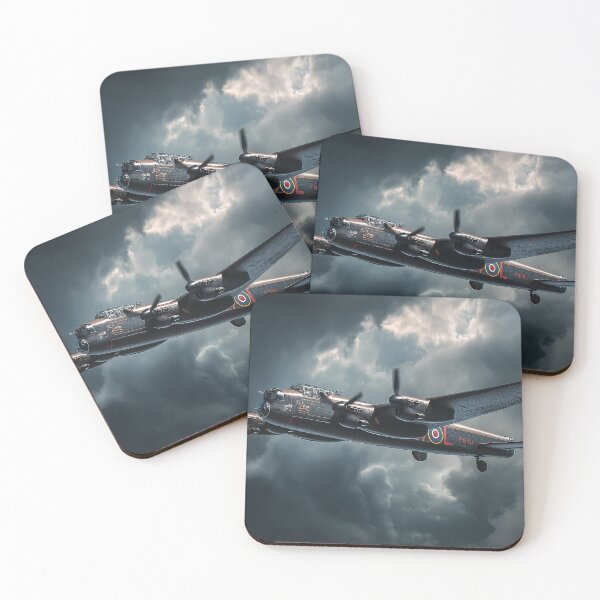Item preview, Wartime Lancaster Crossing Dramatic Skies During Mission Flight designed and sold by Skyframe Aviation.