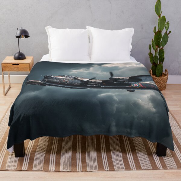 Item preview, Wartime Lancaster Crossing Dramatic Skies During Mission Flight designed and sold by Skyframe Aviation.