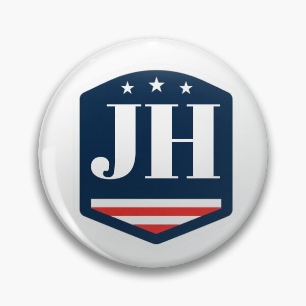 Item preview, JH Shield Logo Emblem With Stars and Stripes For USA Brand Identity designed and sold by Rue Market.