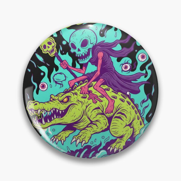 Item preview, Swamp Beast Rider Bayou Mayhem - Neon Monster Art designed and sold by AwesomeBeyondLimits.