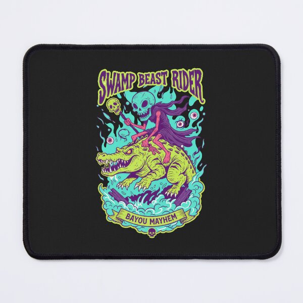Item preview, Swamp Beast Rider Bayou Mayhem - Neon Monster Art designed and sold by AwesomeBeyondLimits.