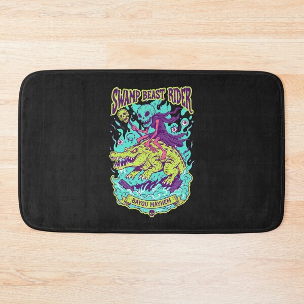 Item preview, Swamp Beast Rider Bayou Mayhem - Neon Monster Art designed and sold by AwesomeBeyondLimits.