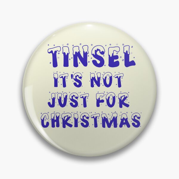 Item preview, Tinsel is not just for Christmas - Blue on Beige designed and sold by NoMatterLab.