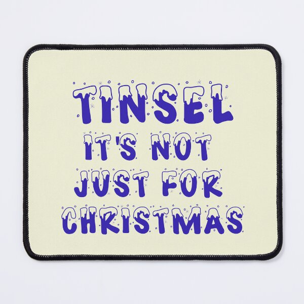 Item preview, Tinsel is not just for Christmas - Blue on Beige designed and sold by NoMatterLab.