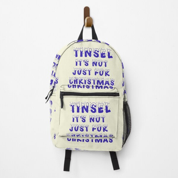 Item preview, Tinsel is not just for Christmas - Blue on Beige designed and sold by NoMatterLab.