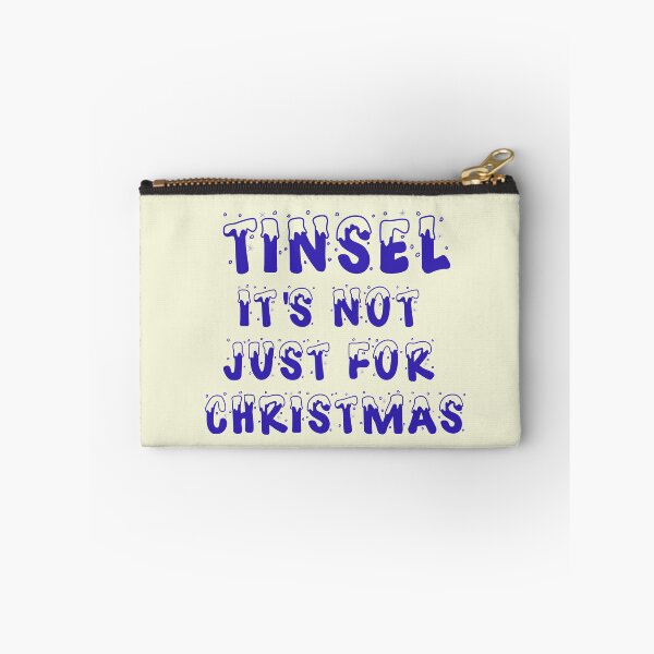 Item preview, Tinsel is not just for Christmas - Blue on Beige designed and sold by NoMatterLab.