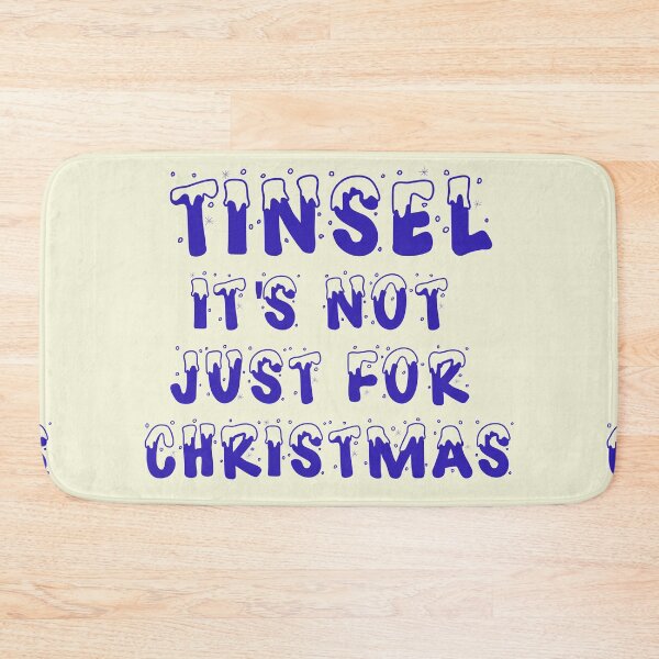 Item preview, Tinsel is not just for Christmas - Blue on Beige designed and sold by NoMatterLab.