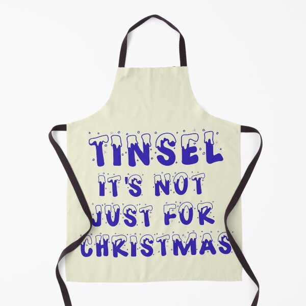 Item preview, Tinsel is not just for Christmas - Blue on Beige designed and sold by NoMatterLab.