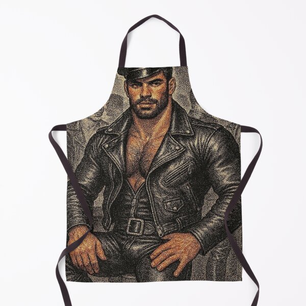 Item preview, 1940s Vintage Pointillism Leather Daddy Rough Trade Berlin Leder Brotherhood Leather Bar Pride Tom of Finland Tribute Graphic Design designed and sold by ItsAKinkThing.