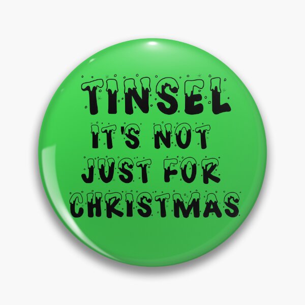 Item preview, Tinsel is not just for Christmas - Black on Green designed and sold by NoMatterLab.