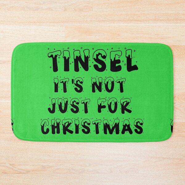 Item preview, Tinsel is not just for Christmas - Black on Green designed and sold by NoMatterLab.