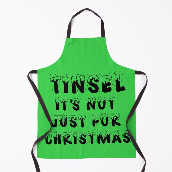 Item preview, Tinsel is not just for Christmas - Black on Green designed and sold by NoMatterLab.