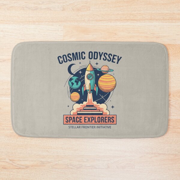 Item preview, Cosmic Odyssey Space Explorers - Retro Rocket Launch Art designed and sold by AwesomeBeyondLimits.