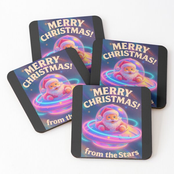 Item preview, Merry Christmas from the Stars – Retro Space Santa designed and sold by Laugh & Rewind .