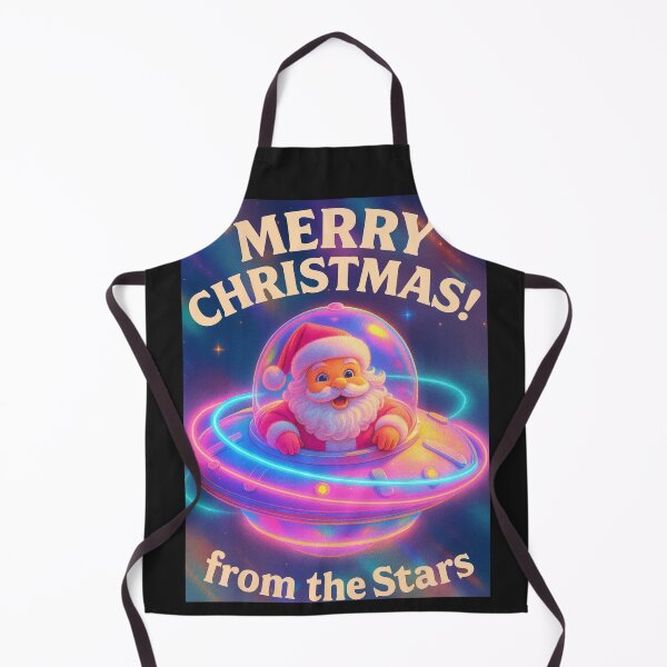 Item preview, Merry Christmas from the Stars – Retro Space Santa designed and sold by Laugh & Rewind .