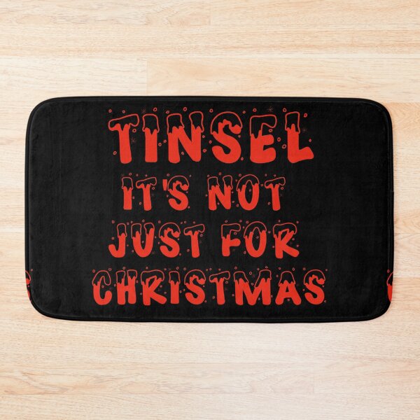 Item preview, Tinsel is not just for Christmas - Red on Black designed and sold by NoMatterLab.