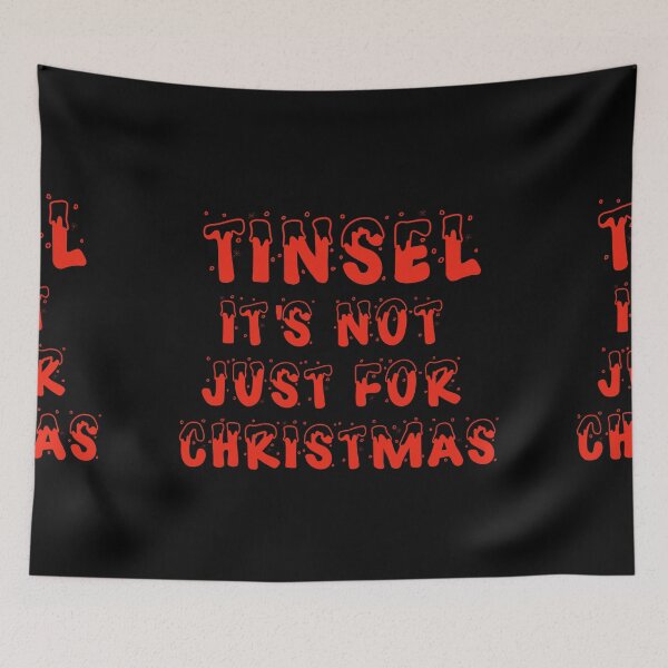 Item preview, Tinsel is not just for Christmas - Red on Black designed and sold by NoMatterLab.