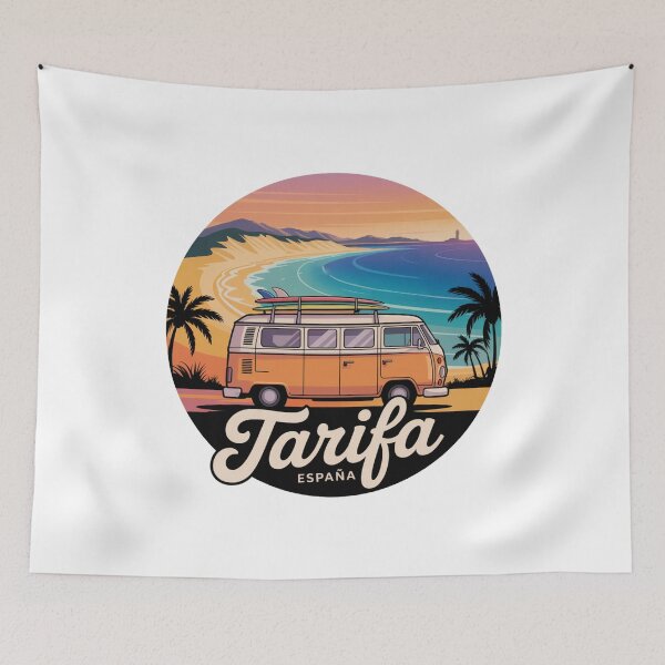 Item preview, Tarifa España Beach Sunset | Surfer Coastal Travel Art designed and sold by CircinusStore.