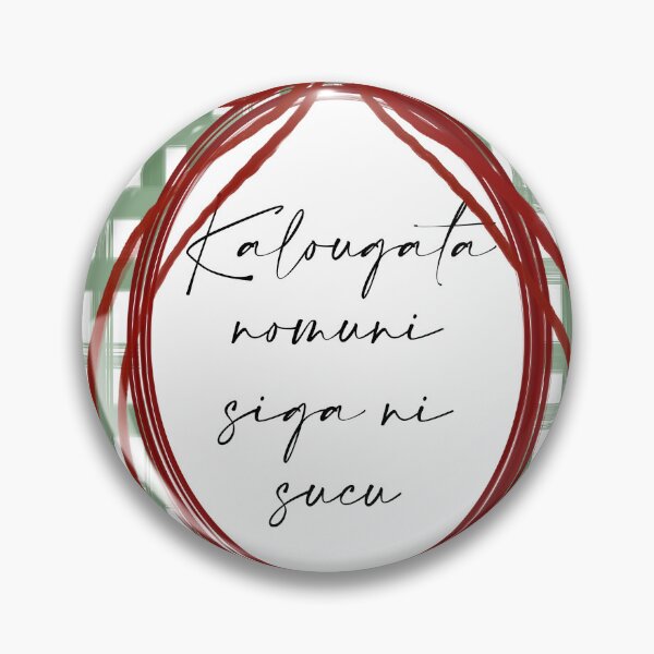Item preview, Fijian Kalougata Nomuni Siga ni Sucu Print – Green Plaid with Red Bow designed and sold by lolomastudio.