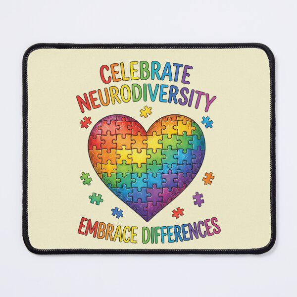 Item preview, Celebrate Neurodiversity Embrace Differences - Rainbow Puzzle Heart designed and sold by AwesomeBeyondLimits.