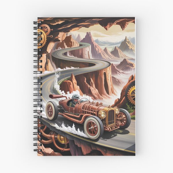 Item preview, А vintage racing car speeding through a treacherous mountain serpentine road.  designed and sold by Lilashakti ⭐️ ⭐️ ⭐️ ⭐️ ⭐️.