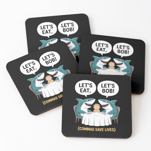 Item preview, Let's Eat Bob Commas Punctuation Shark English Grammar  designed and sold by BeetleMalon.