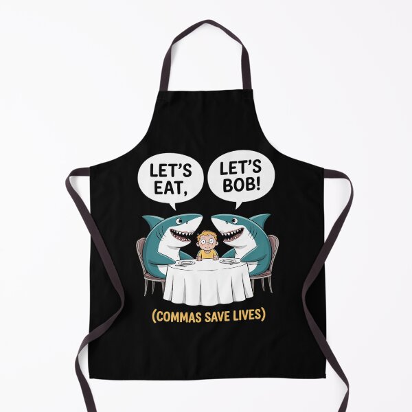 Item preview, Let's Eat Bob Commas Punctuation Shark English Grammar designed and sold by BeetleMalon.